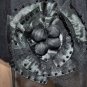 $448 New BCBG Max Azria Halter Mesh Rosette Black Cocktail Dress 10