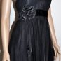 $448 New BCBG Max Azria Halter Mesh Rosette Black Cocktail Dress 10
