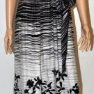 $398 New BCBG Max Azria Floral Print Satin Silk Strapless Long Dress Gown ~0~