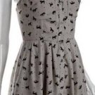 $198 New BCBG Fossil Combo Woven Print Cocktail Dress 10