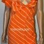 $238 New BCBG Max Azria Nectarine 100% Silk Cocktail Party Dress S