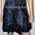 $338 New BCBG Max Azria Blue Grey 100% Silk Cocktail Party Dress 6