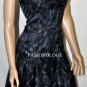 $338 New BCBG Max Azria Blue Grey 100% Silk Cocktail Party Dress 6