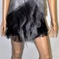 $348 New BCBG Max Azria Black White 1 Shoulder Tulle "Monica" Cocktail Dress ~0~