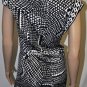 $198 New BCBG Max Azria Black Combo Banded Jersey Party Dress XS