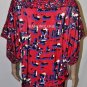 $198 New BCBG Max Azria Red Sangria Print Banded Jersey Party Dress M