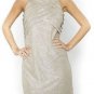 $158 New Max&Cleo by BCBG "Ryanne" Silver Gold Tiered Cocktail Party Dress 2