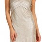 $158 New Max&Cleo by BCBG "Ryanne" Silver Gold Tiered Cocktail Party Dress 2