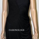 $198 New BCBG Max Azria Black Draped Modal Jersey Cocktail Party Dress 2