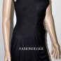$198 New BCBG Max Azria Black Draped Modal Jersey Cocktail Party Dress 2
