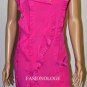 $238 New BCBG Max Azria Light Fuchsia 100% Silk Cocktail Party Dress M