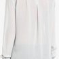 $168 New BCBG Max Azria "Emma" Pearl Grey 100% Silk Cocktail Party Top NWT L