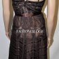 $360 New BCBG Max Azria Strapless Chocolate Tulle Woven Cocktail Party Dress ~0~