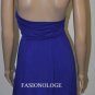 $198 New BCBG Max Azria Dregal Blue Halter Cocktail Party Dress M