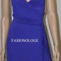 $198 New BCBG Max Azria Dregal Blue Halter Cocktail Party Dress M