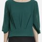 $278 New BCBG Max Azria "Marlene" Jewel Green Studded Cocktail Party Top M