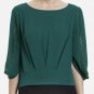 $278 New BCBG Max Azria "Marlene" Jewel Green Studded Cocktail Party Top S