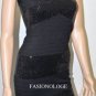 $178 New BCBG Max Azria Black Rayon Sequin Knit Cocktail Party Dress S