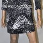 $148 New BCBG Max Azria "Ania" Black Combo Jersey Cocktail Party Dress M