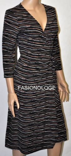 $218 New BCBG Max Azria Dusty Olive Combo Jersey Wrap Party Dress XSP