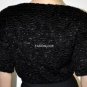 $298 New BCBG Max Azria Black Gold Hardware Faux Fur Cropped Jacket Coat M