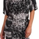 $248 New BCBG Max Azria "Coleen" Black White Draped Jersey Party Dress M