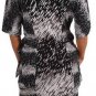 $248 New BCBG Max Azria "Coleen" Black White Draped Jersey Party Dress M