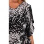 $248 New BCBG Max Azria "Coleen" Black White Draped Jersey Party Dress M