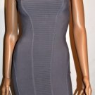 $338 New BCBG Max Azria Sexy Gray Bandage Textured Short Power Dress M