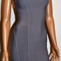$338 New BCBG Max Azria Sexy Gray Bandage Textured Short Power Dress M
