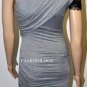 $278 New BCBG Max Azria Heather Grey Lace Jewel Rayon Cocktail Party Dress NWT L