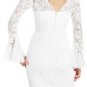 $398 New BCBG Max Azria "Salina" White Lace Cocktail Party Dress NWT ~0~
