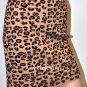 $158 New BCBG Max Azria Camel Combo Leopard Print Power Skirt XS