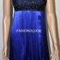 $340 New BCBG Max Azria Lark Spur Blue Silk Embellished Cocktail Dress 6