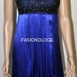 $340 New BCBG Max Azria Lark Spur Blue Silk Embellished Cocktail Dress 6