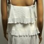 $308 New BCBG Max Azria White Tiered 100% Silk Cocktail Dress XXS