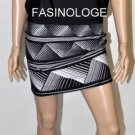 $148 New BCBG Max Azria Lime Stone Combo Banded Jersey Party Dress XS