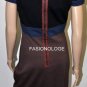 $258 New BCBG Max Azria Ink Combo Color Block Rayon Knit Cocktail Dress ~0~