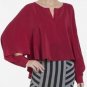 $188 New BCBG Max Azria "Jenelle" Sangria Silk Cocktail Party Top XS