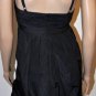 $458 NEW BCBG Max Azria Rosette Applique Taffeta Little Black Short Dress ~0~