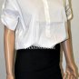 $198 New BCBG Max Azria Black White Banded Power Skirt Party Dress M