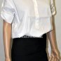 $198 New BCBG Max Azria Black White Banded Power Skirt Party Dress M