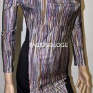$238 New BCBG Max Azria French Lavender Draped Jersey Party Dress L