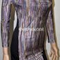 $238 New BCBG Max Azria French Lavender Draped Jersey Party Dress L