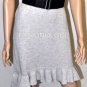 $228 New BCBG Wool Cashmere Light Heat Belted Ruffle Knit Sweater Dress M