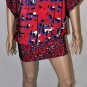 $198 New BCBG Max Azria Red Sangria Print Banded Jersey Party Dress XXS