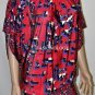 $198 New BCBG Max Azria Red Sangria Print Banded Jersey Party Dress XXS