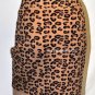 $158 New BCBG Max Azria Camel Combo Leopard Print Power Skirt XXS