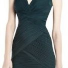 $298 New BCBG Max Azria "Edesa" Fern Shirred Cocktail Party Dress NWT MP