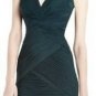 $298 New BCBG Max Azria "Edesa" Fern Shirred Cocktail Party Dress NWT MP